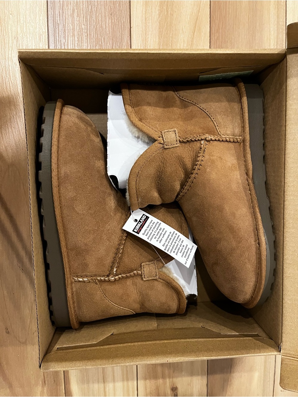 Kids Shearling Booties size 2 (Kirkland Signature)
